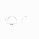 Clifton Butoir de Porte Demi-Lune - Laiton Ancien
