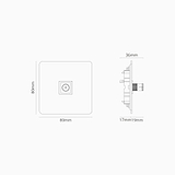 Module TV Simple - Nickel Poli Blanc