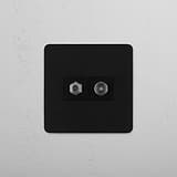 High-Performance Single Satellite & TV Module in Bronze Black on White Background