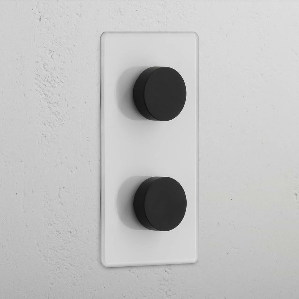 Vertical Double Dimmer Switch in Clear Bronze - Superior Light Management Solution