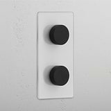 Vertical Double Dimmer Switch in Clear Bronze - Superior Light Management Solution