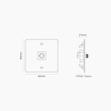 Prise Satellite (Plaque Simple) - Transparent (Insert Blanc)