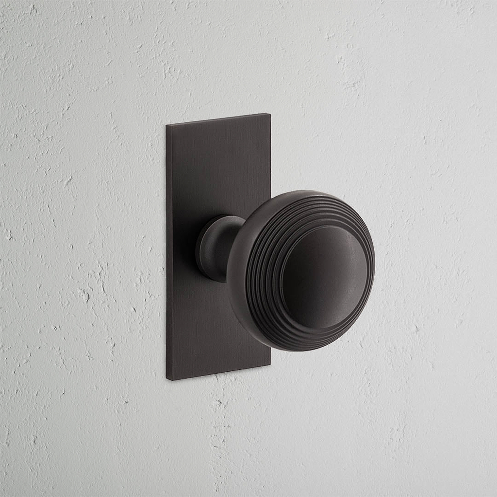 Maçaneta Poplar com espelho curto (fixa) – Bronze