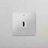 Acessório multimédia de alta definição: Módulo HDMI individual em Transparente Branco em fundo branco