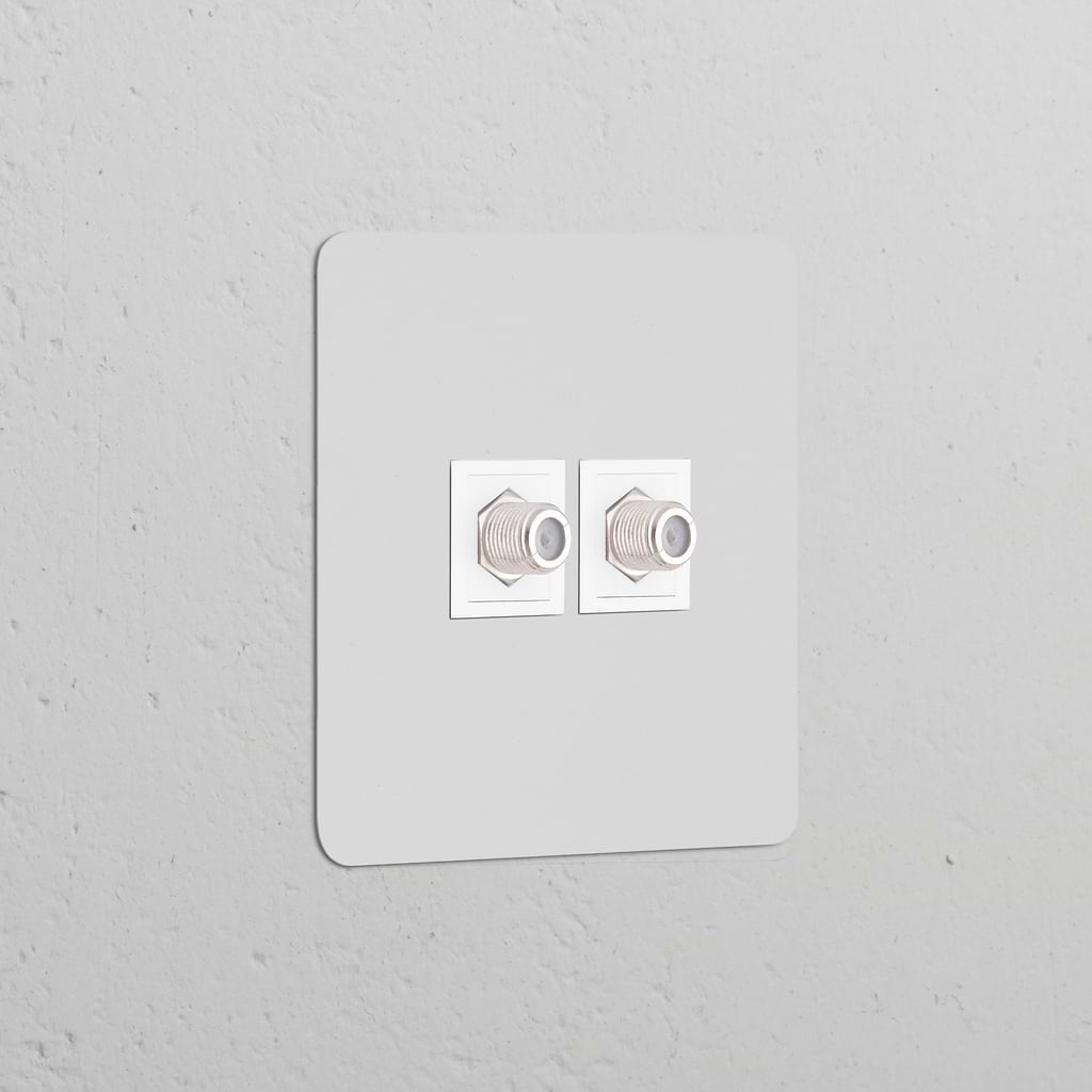 Módulo satélite de duas vias individual – Pintável Branco