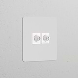 Módulo satélite de duas vias individual – Pintável Branco