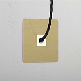 Tomada de cabo individual – Latão Antigo Branco