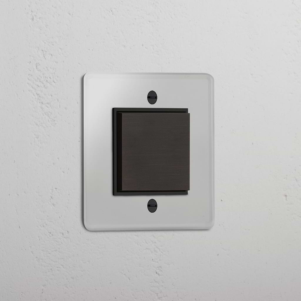 Interruptor basculante central individual em Bronze Transparente Preto - Eficiente solução de gestão de luz