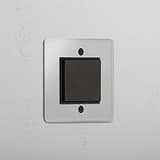 Interruptor basculante central individual em Bronze Transparente Preto - Eficiente solução de gestão de luz