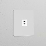 Módulo USB 30 W individual – Pintável Branco