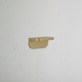 Puxador de rebordo Oxford 36 mm em Latão Antigo para mobília, sobre fundo branco texturizado.
