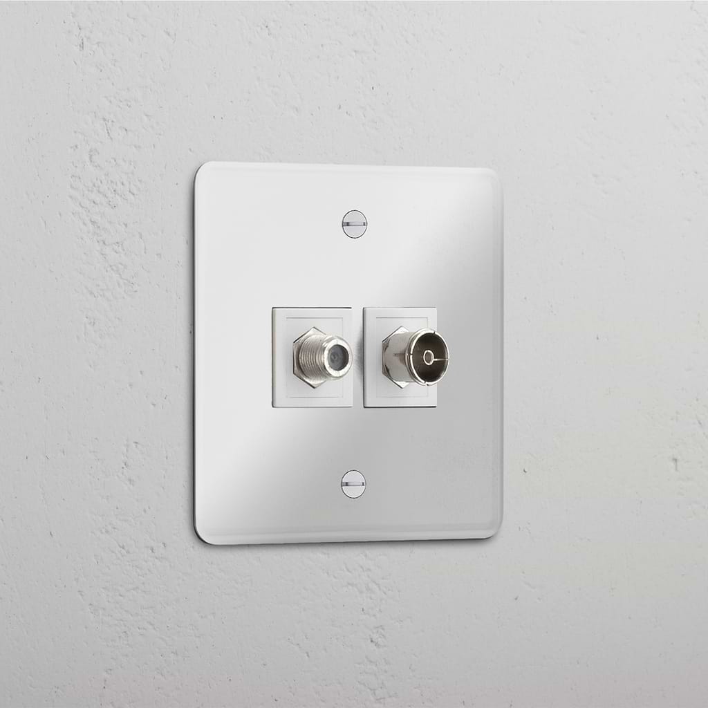 Módulo satélite e TV individual Transparente Branco - Abrangente solução de receção de TV