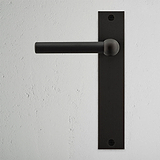 Puxador de porta Harper com espelho comprido (fixo) – Bronze