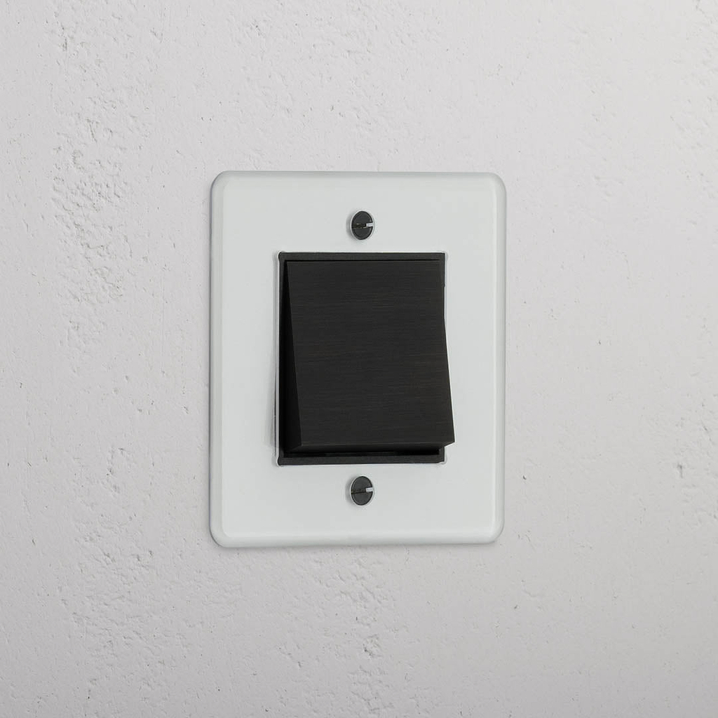 Interruptor basculante retrátil individual em Bronze Transparente Preto - Ferramenta de gestão de luz intuitiva