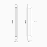 Puxador para mobília Kilburn 224 mm – Latão Antigo