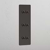 Interruptor articulado triplo vertical Bronze com 6 posições - Sofisticada ferramenta de controlo de luz