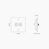 Módulo de satélite de duas vias individual – Transparente Preto
