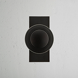 Maçaneta Poplar com espelho curto (fixa) – Bronze