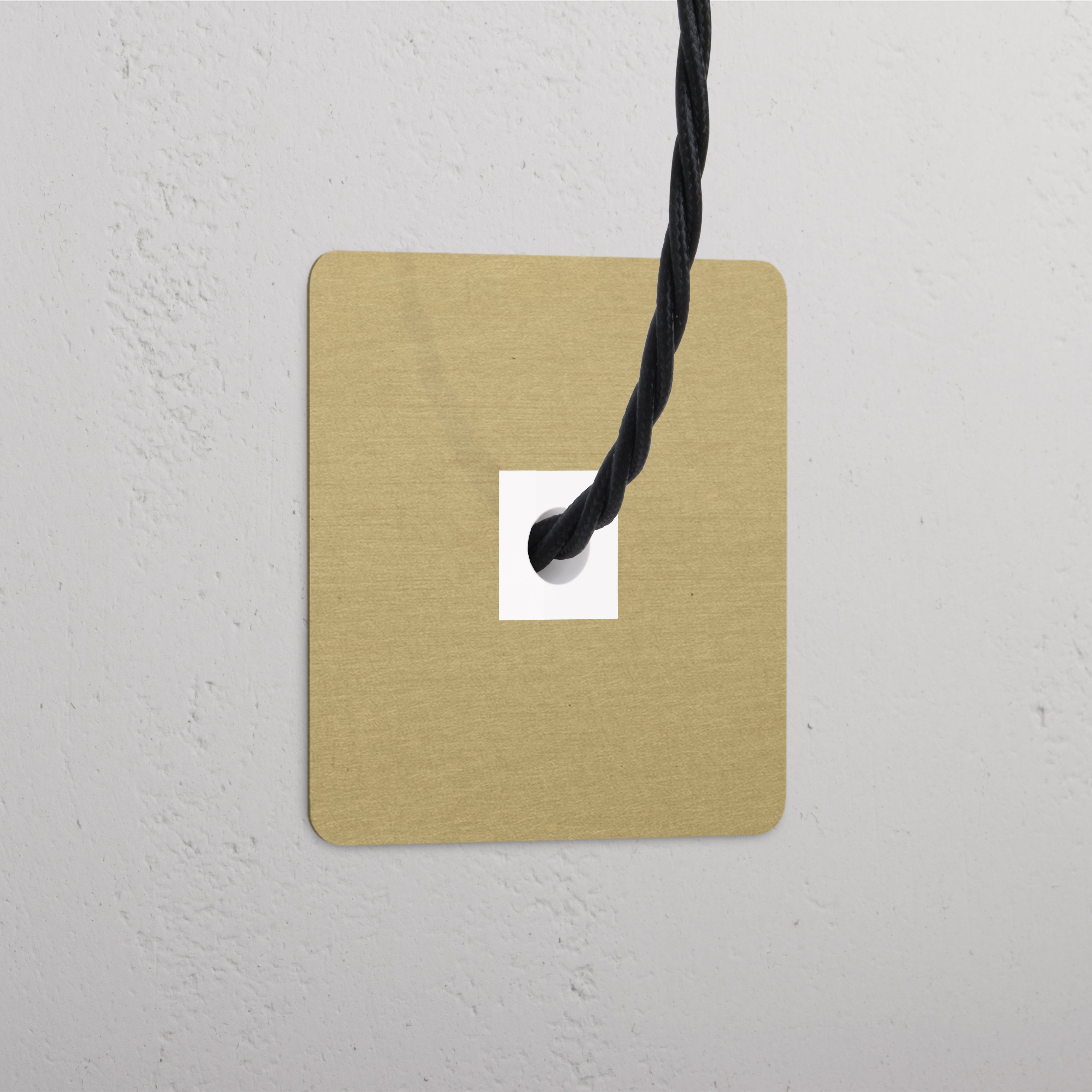 Tomada de cabo individual – Latão Antigo Branco