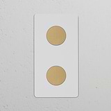 Interruptor regulador vertical de duas vias duplo – Latão Antigo Pintável