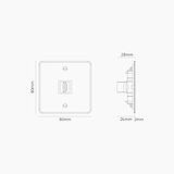 Módulo HDMI individual – Transparente Branco