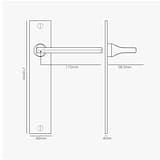 Puxador de porta Clayton com espelho comprido (fixo) – Bronze  