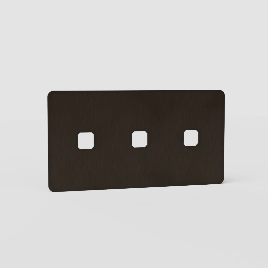 Espelho de interruptor de tripla função em Bronze acolhedor - Acessório de comutação decorativo