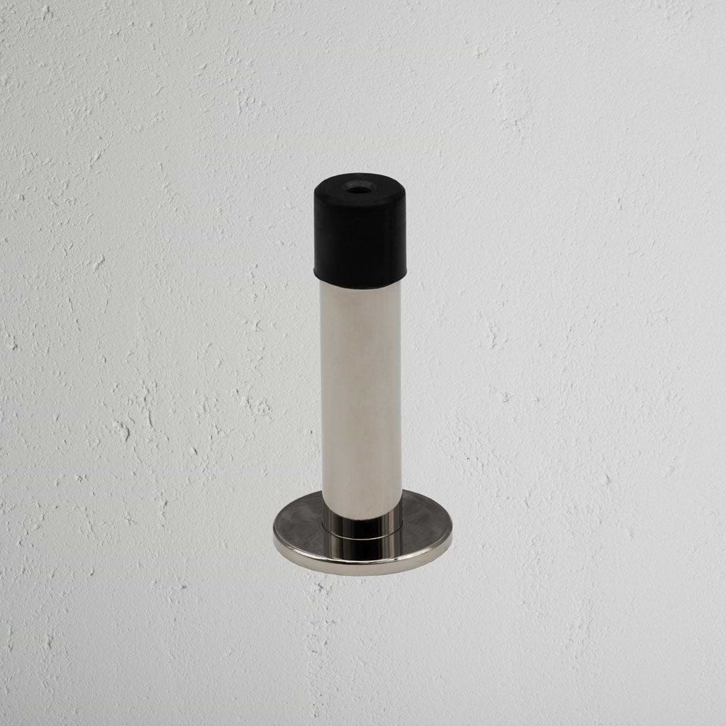 Batente de porta Montpelier Níquel Polido em fundo branco