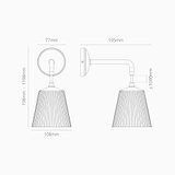 Richmond hanging wall light with fluted glass shade sketch
