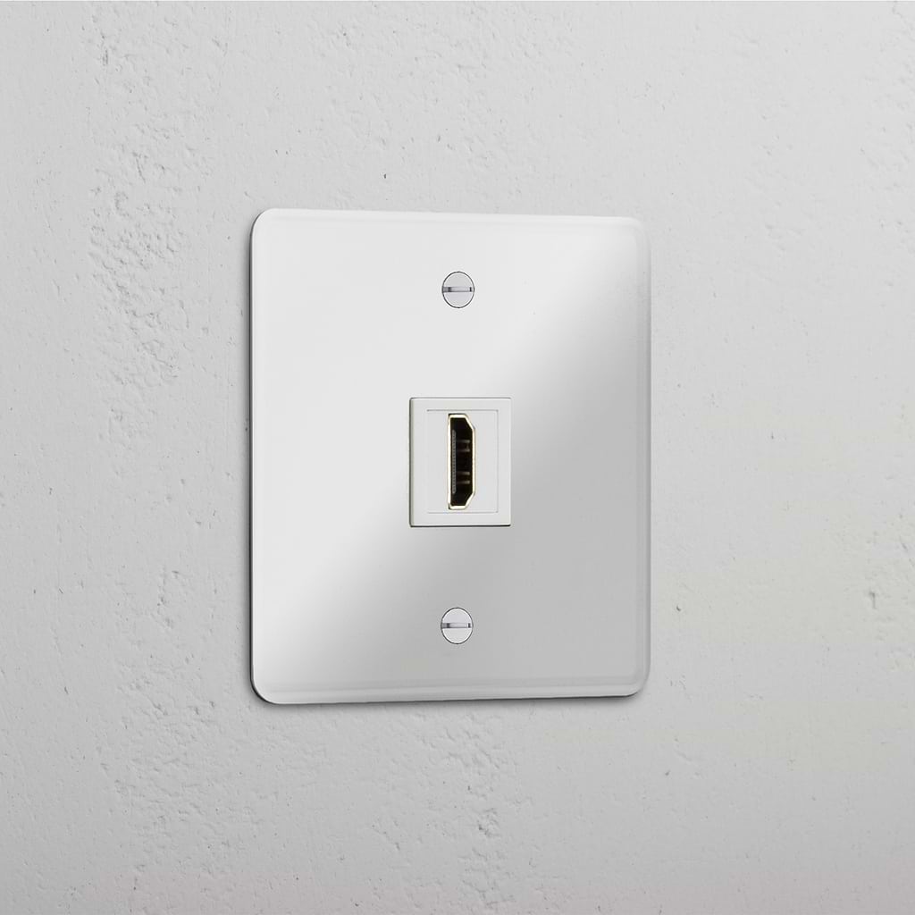 Módulo HDMI individual em Transparente Branco - Acessório de interface multimédia de alta definição