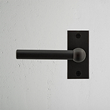 Puxador de porta Harper com espelho curto (fixo) – Bronze