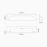 Puxador em concha Elm 164 mm – Latão Antigo