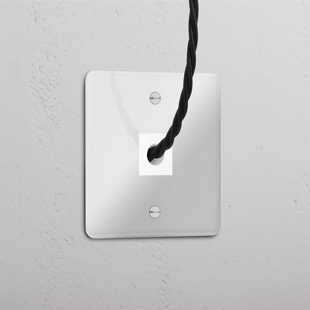 Tomada de cabo individual – Transparente Branco