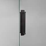 Puxador de porta duplo com espelho Harper Bronze 32 cm em fundo branco