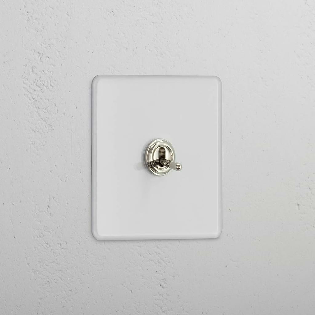 Interruptor articulado individual retrátil em Níquel Polido Transparente - Ferramenta de gestão de iluminação conveniente