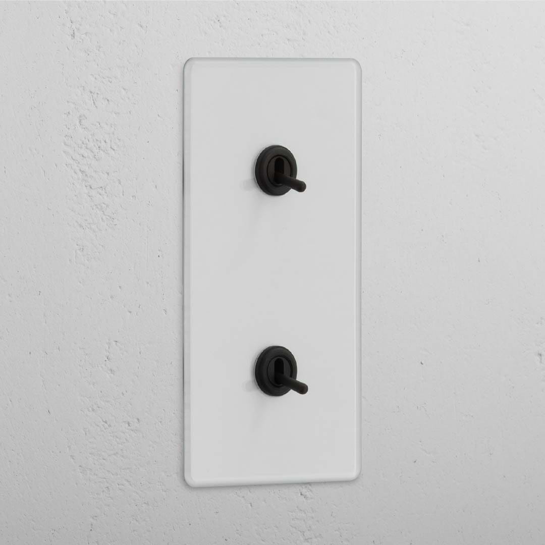 Interruptor articulado duplo vertical em Bronze Transparente - Ferramenta de gestão de luz intuitiva