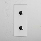Interruptor articulado duplo vertical em Bronze Transparente - Ferramenta de gestão de luz intuitiva