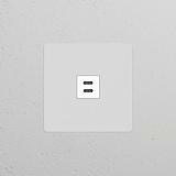 Módulo USB 30 W individual – Pintável Branco