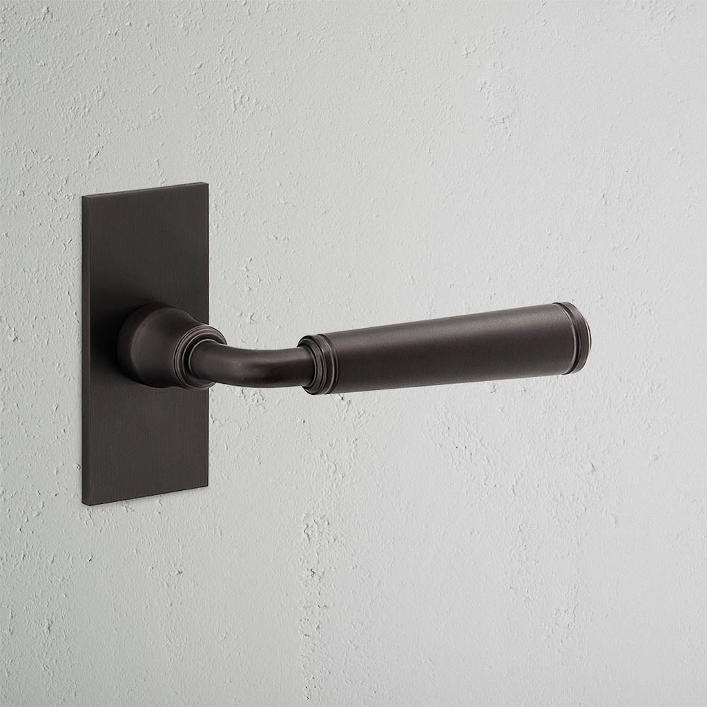Puxador de porta Digby com espelho curto (fixo) – Bronze