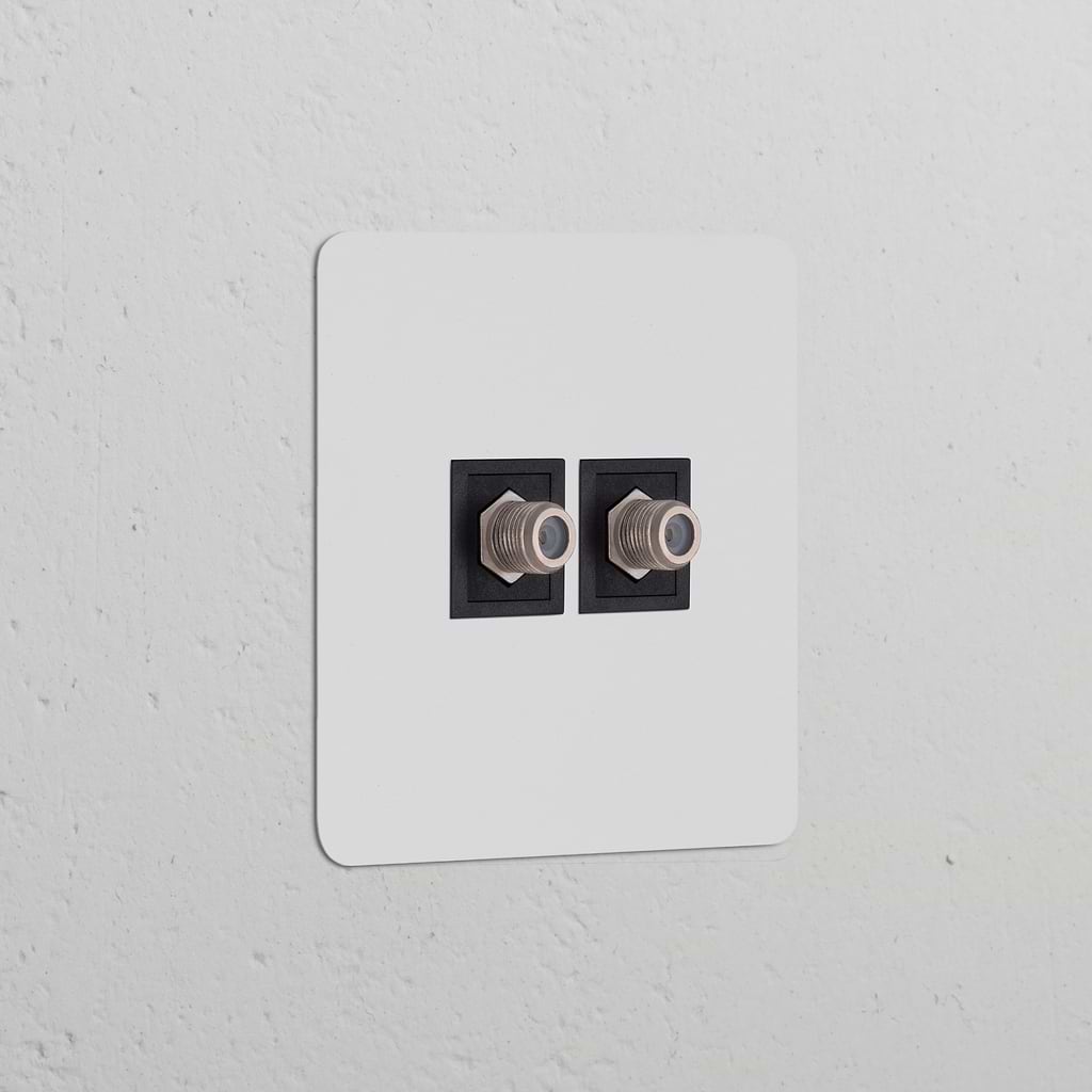Módulo satélite de duas vias individual – Pintável Preto