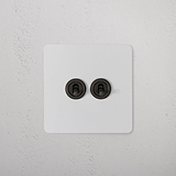 2G Two Way Toggle Switch - Paintable Bronze