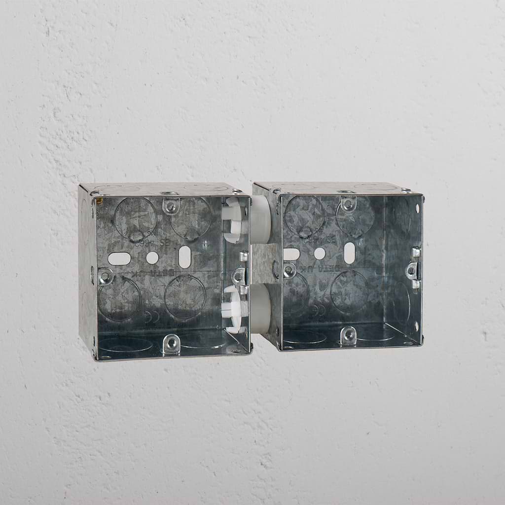 2x Single Metal Back Box