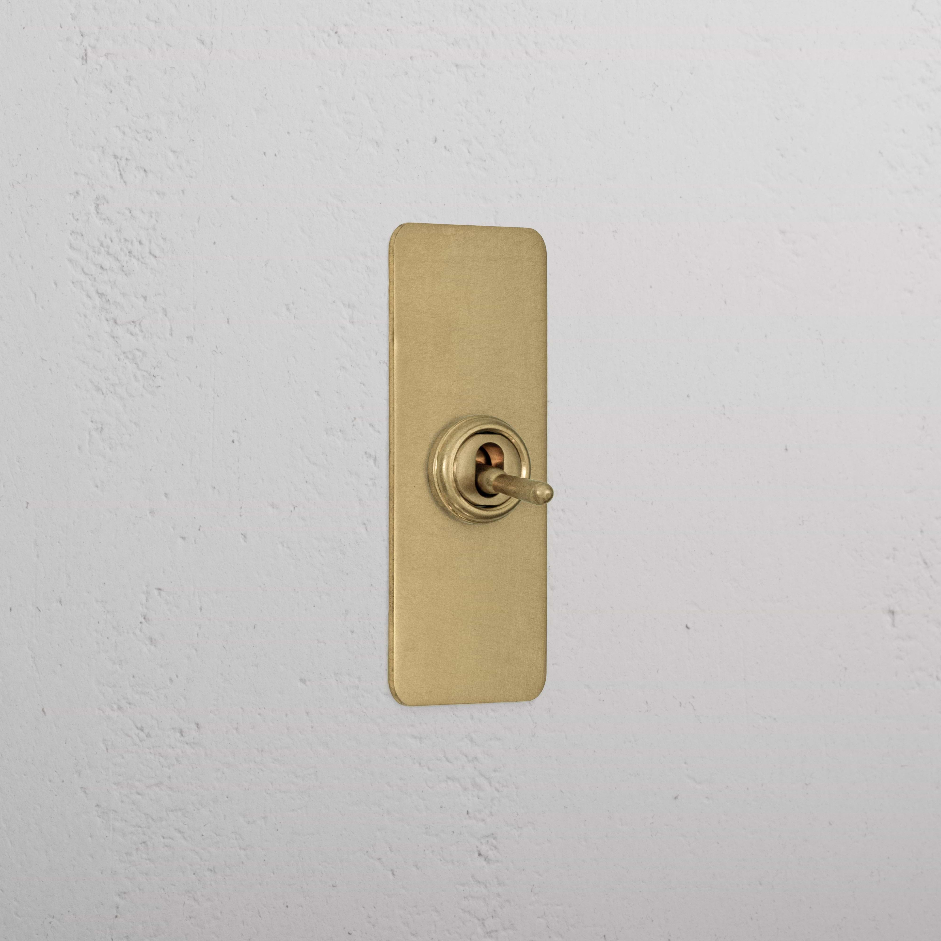 1G Architrave Retractive Toggle Switch - Antique Brass