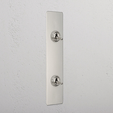 2G Architrave Two Way Toggle Switch - Polished Nickel 