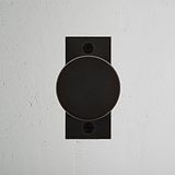 Onslow Short Plate Sprung Door Knob - Bronze 
