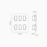 6G Two Way Rocker Switch - Paintable Polished Nickel White