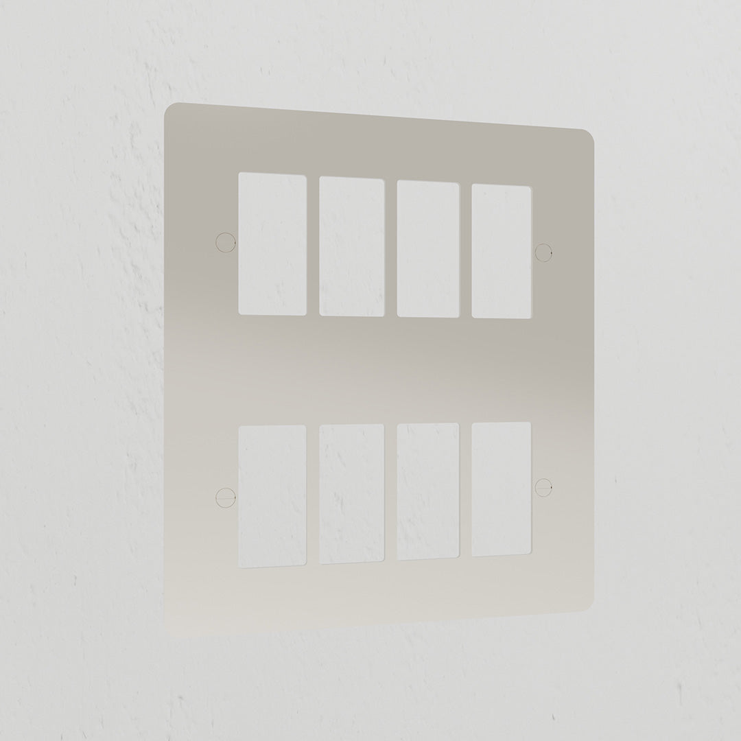 8G Rocker Switch Plate - Polished Nickel