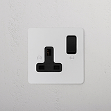 Single Socket UK - Paintable Black