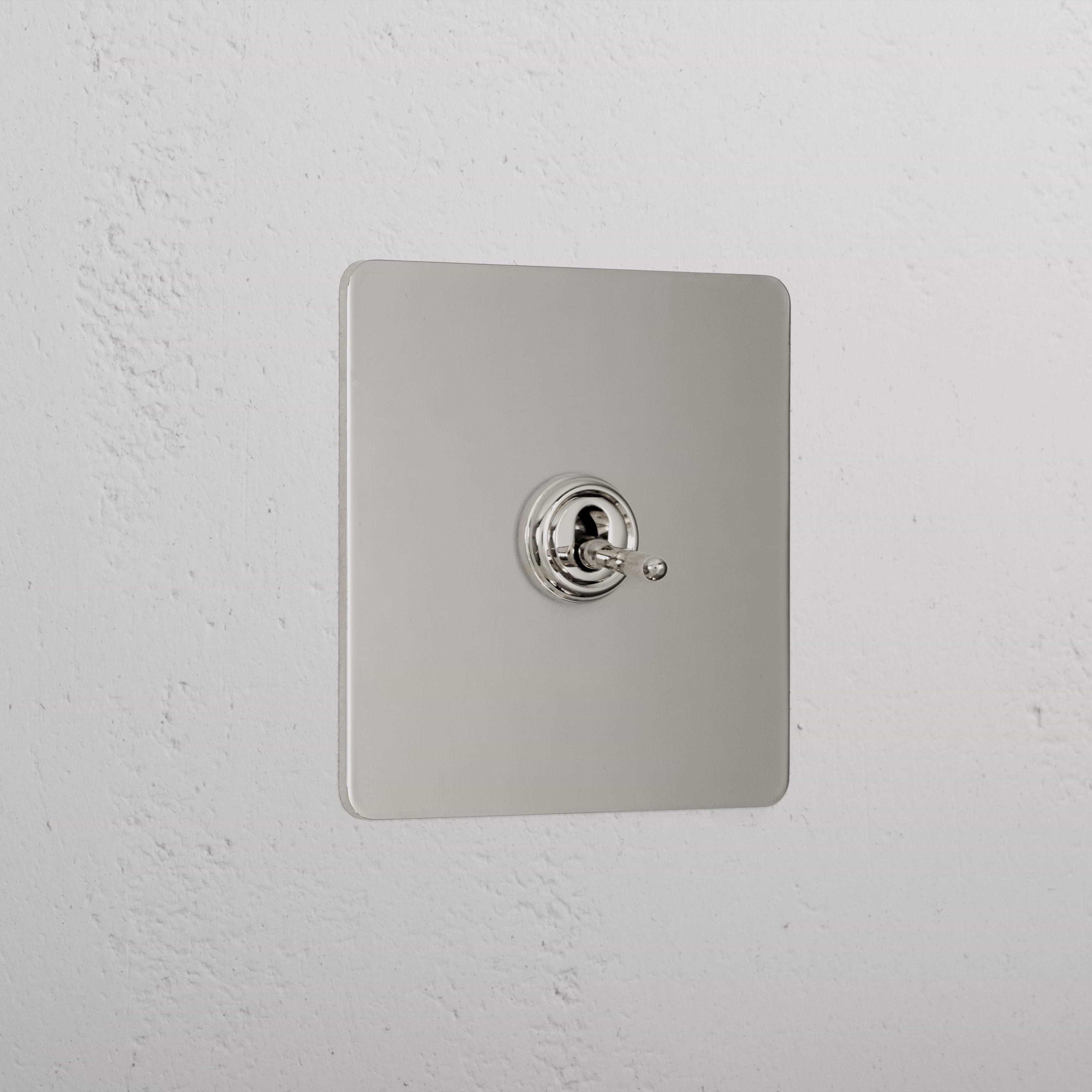 1G Retractive Toggle Switch - Polished Nickel