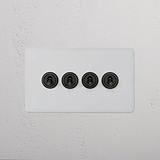 4G Two Way Toggle Switch - Paintable Bronze